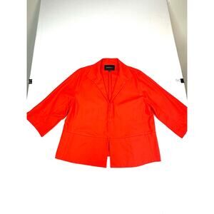 Lafayette 148 New York Coral Open Front Jacket Blazer Size 12 Career Chic